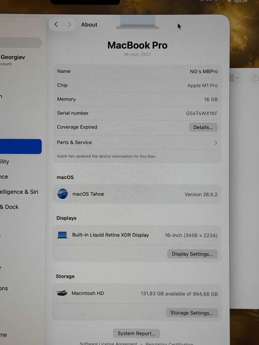 Apple MacBook Pro 16" M1 Pro | 16GB RAM | 1TB SSD