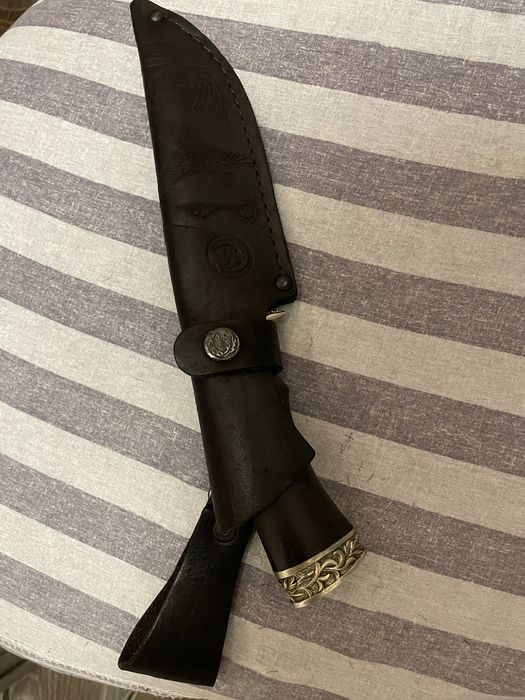 Нож разделочный. Дамасская сталь