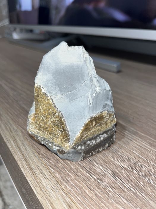 Geodă de agat și cuarț – cristale drusy naturale brut