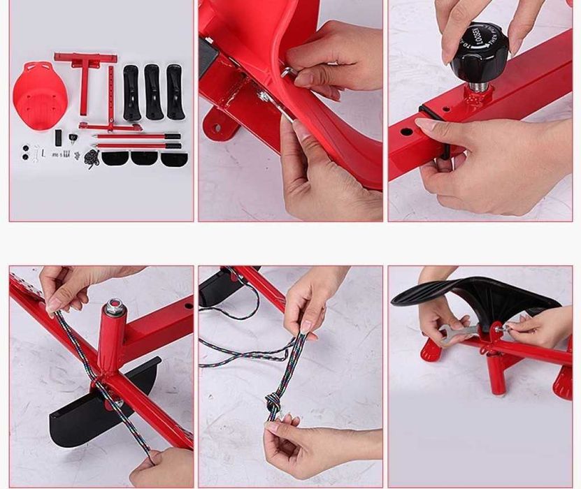 Разглобяема снежна шейна със ски и щеки, въже за теглене