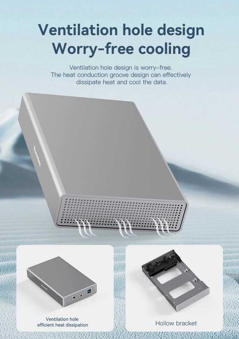 Rack extern Hard Disk Blueendless Aluminium Carcasa HDD 2.5 / 3.5 inch SATA III to USB 3.0