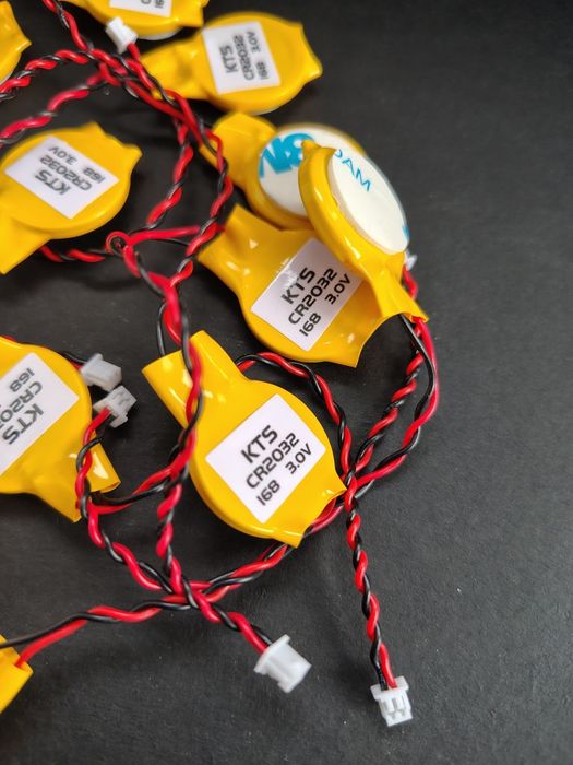 Set 20 bucăți Baterii CMOS BIOS CR2032 3V cu cablu și mufă 2 pini