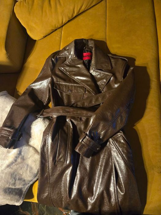 Кожено палто HUGO