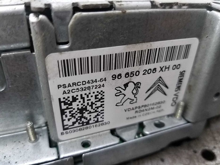 Radio cd player mp3 peugeot 308 1 96650206xh