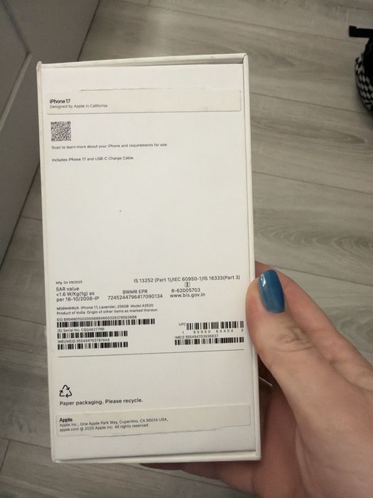 Iphone 17 256gb лавандовый