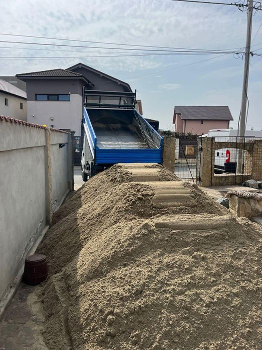 Balastru  Amestec nisip pietriș Piatra / Pământ negru vegetal