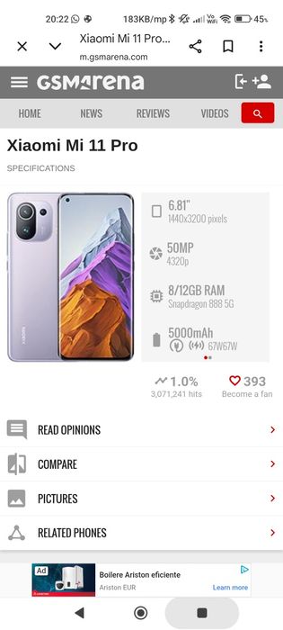 Vand Xiaomi Mi 11 pro