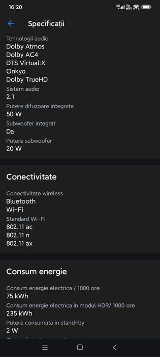 Televizor TCL MiniLed 55C765, 139 cm, Smart Google TV, 4K Ultra HD,