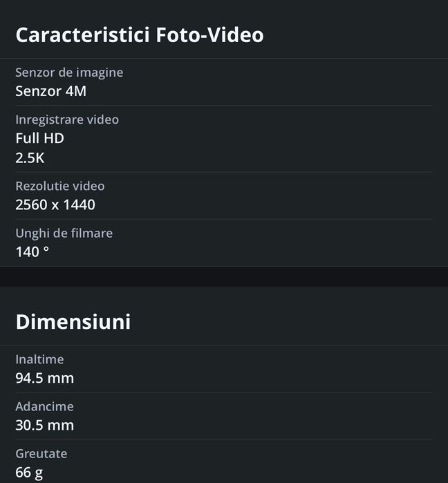 Camera auto MiVue J30 noua