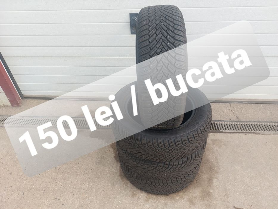 150 lei bucata! Set anvelope M+S/IARNA 205 55 16 Continental! 7 mm