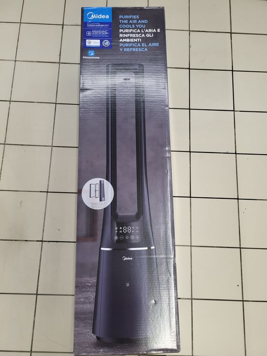 Ventilator turn cu purificare aer Midea AMS150-PBW, Smart WiFi