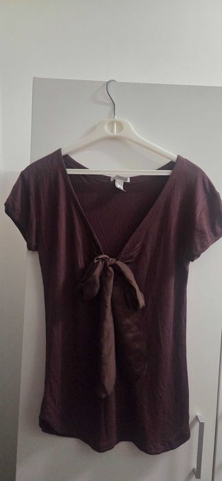 Bluza femei Mango marimea M,material vascoza,maro,stare foarte buna
