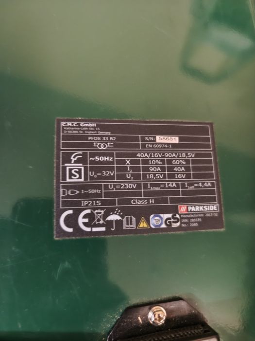 Заваръчен телоподаващ апарат Parkside PFDS 33 B2