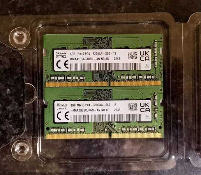 16GB (2x8GB) RAM DDR4 3200MHz SODIMM Dual-channel SK Hynix