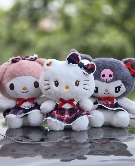 Плюшени играчки Кити Куроми, Hello Kitty Kuromi Melody 30см, плюшена