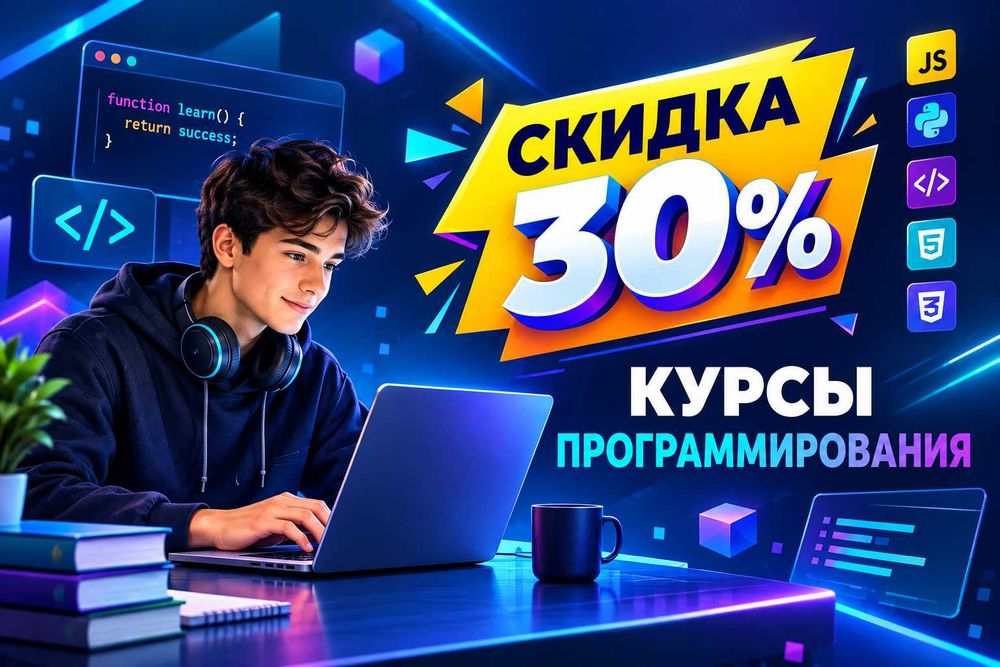 курсы программирования — скидка 30%!