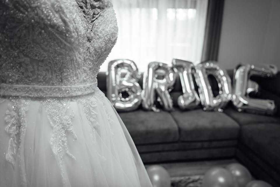 Rochita de mireasa S/M Just bride cu trena detasabila inclusa