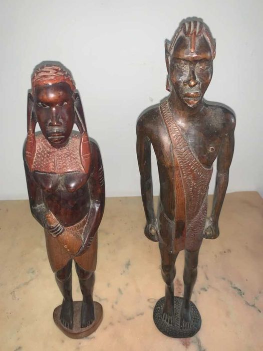 Statuie africana din lemn abanos