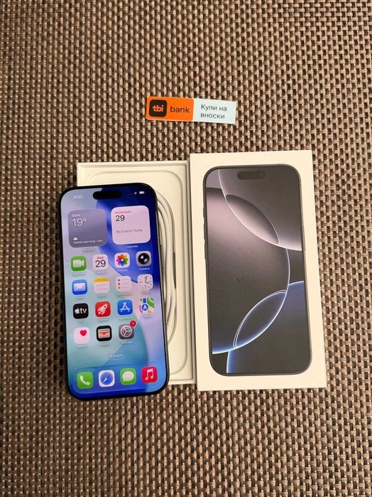 512gb! iPhone 16 Pro Лизинг от 30€/мес black  Titanium като нов!  черен