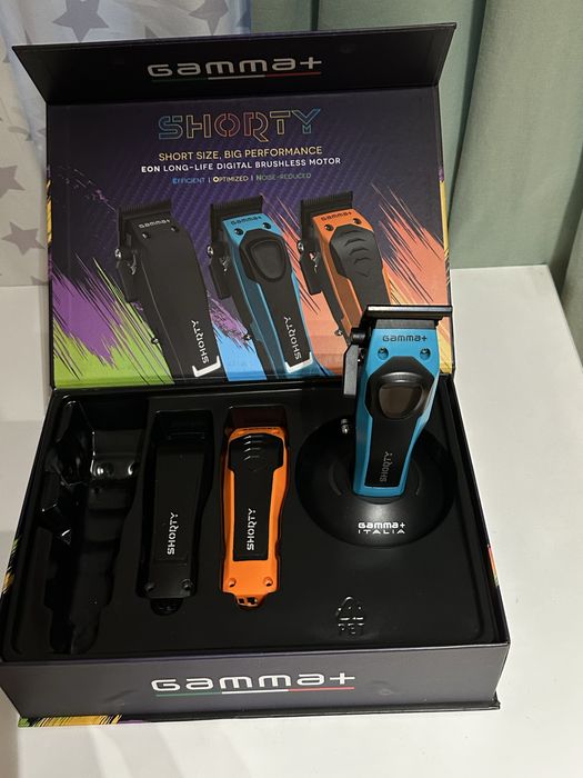 Професионална машинка Gamma+ Shorty + ножове и шейвър BaByliss