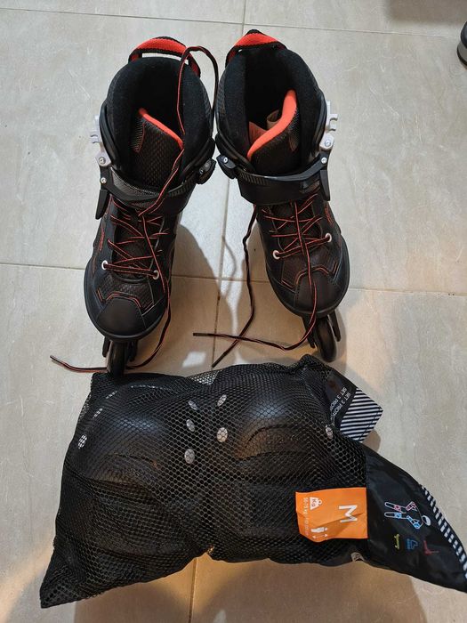 Role fitness FIT3 + protecţii role Fit500 Adulți - OXELO