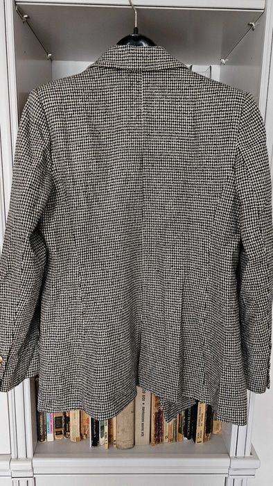 Sacou ZARA Double-Breasted – Nou – Imprimeu Houndstooth