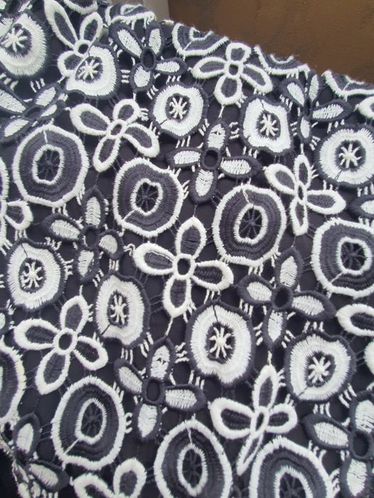 Rochie NISSA negru alb