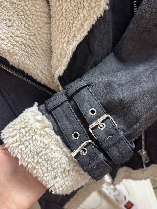 куртка-авиатор ONLY — Графит с мехом