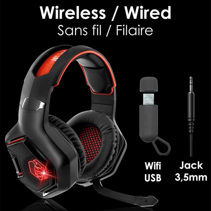 EMPIRE GAMING Căști wireless Gaming WarCry P-HW1 cu microfon Surround