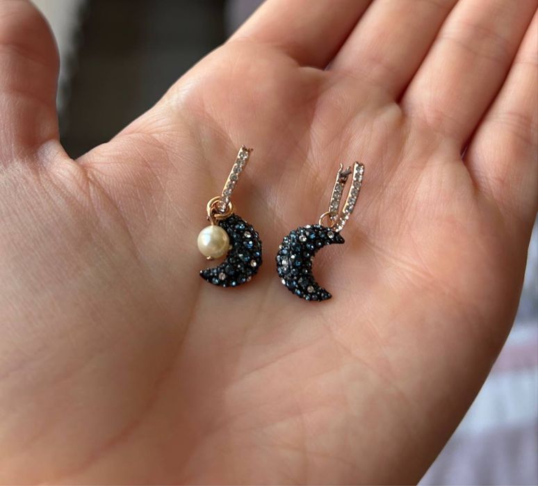 Обеци Swarovski Luna drop