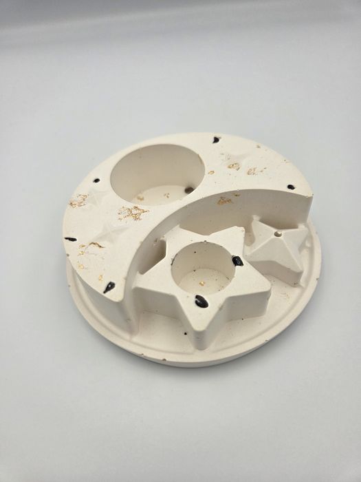 Suport de lumânare Protecție cu bețișor parfumat – Obsidian & Amazoni