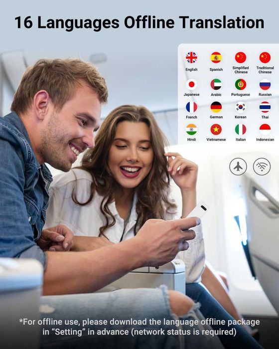 XUPURTLK Двупосочен гласов преводач в реално време -144 езика