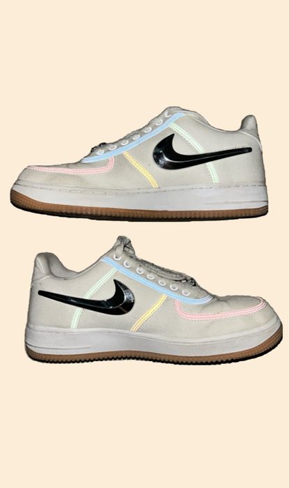 travis scoot  nike air force 1  sand