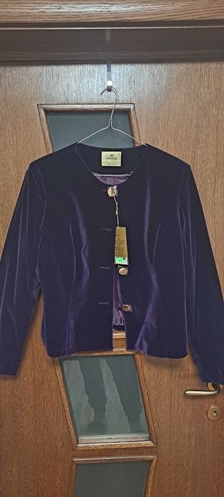 Costum dama, doua piese, catifea, culoare mov