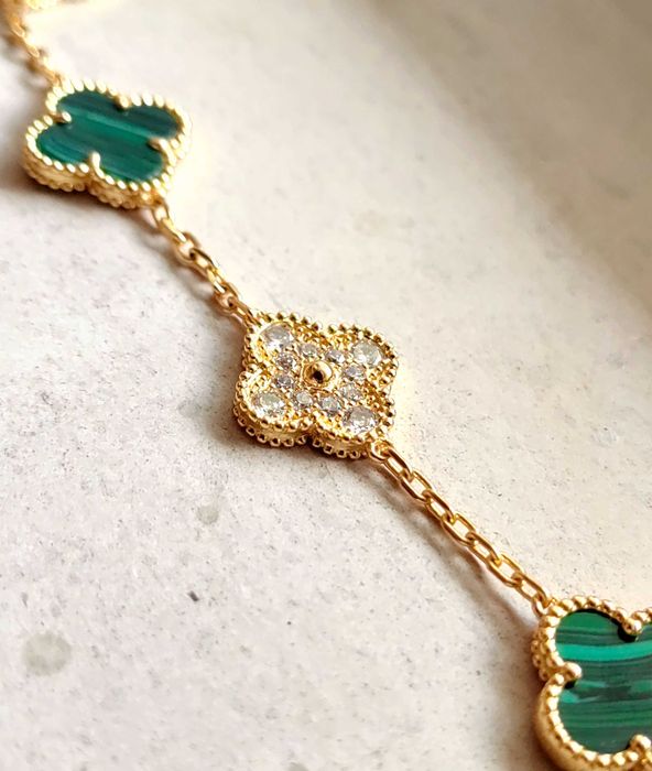 Златна гривна с пет детелини - Van Cleef & Arpels - Vintage Alhambra