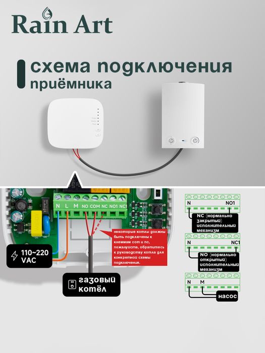 Беспроводной комнатный термостат отопления Wi-fi