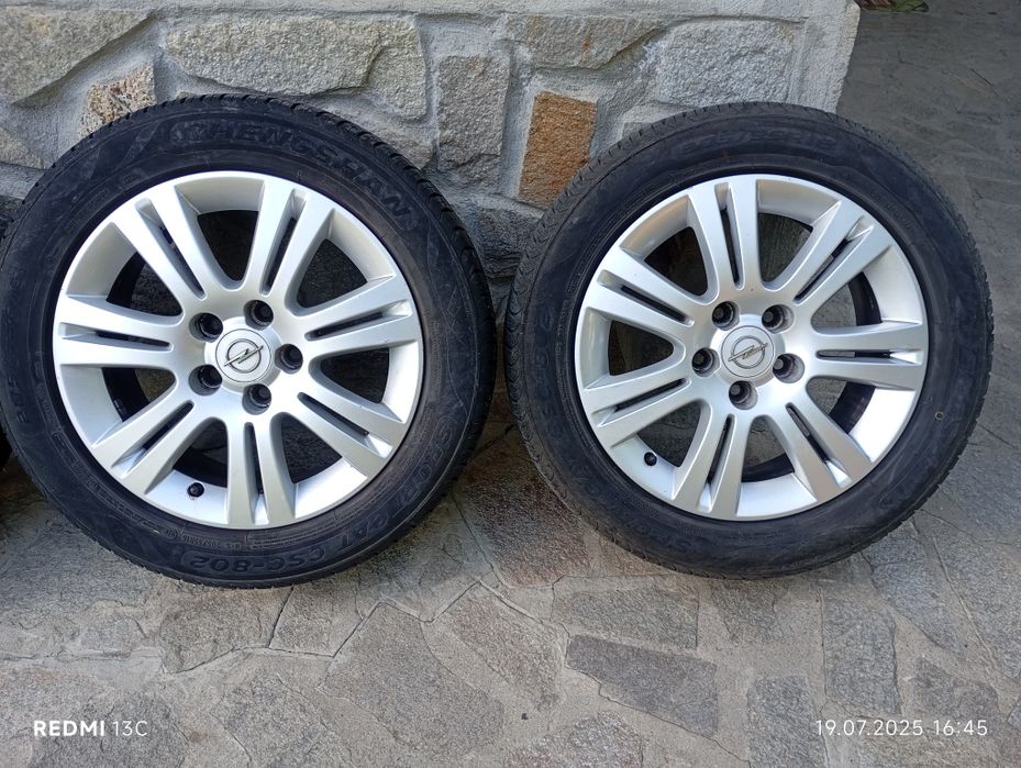 16"Джанти Опел  с нови летни гуми 205/55/16