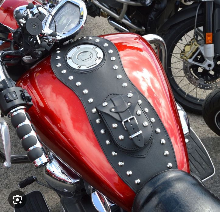 НОВ предпазител за резервоар от естествена кожа за Yamaha XVS1300 Midnight Star