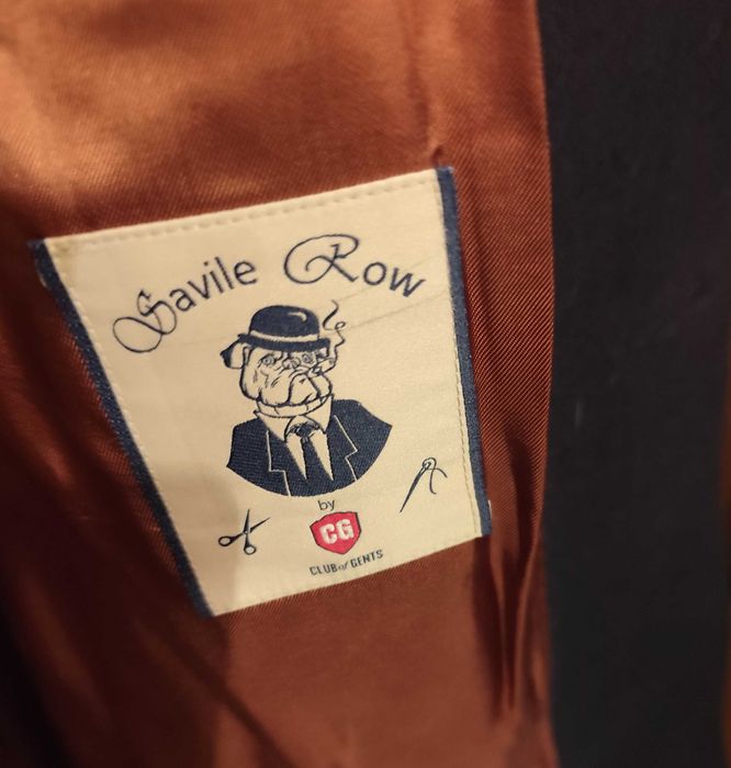 Palton de lux slim 52 XL premium Saville Row lana super 120's navy