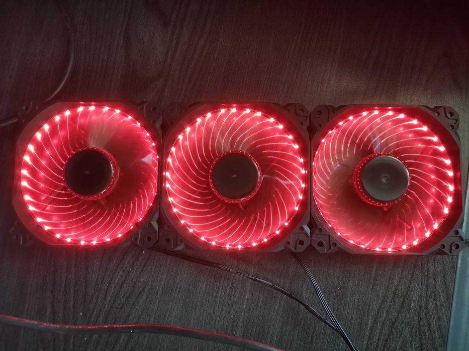 3 X Cooler Ventilator Genesis 120 RED LED.