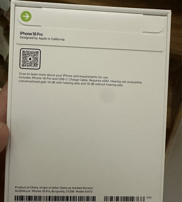 Iphone 18 pro 512gb burgundy