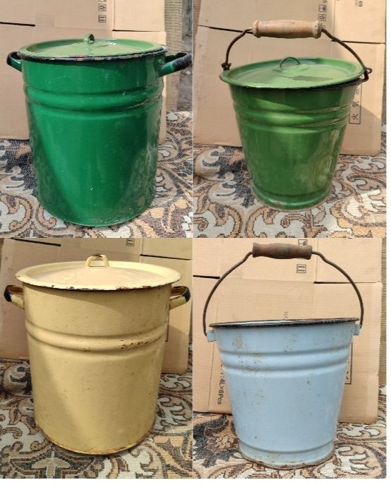 Эмалированные тазы,ведра. Советского периода