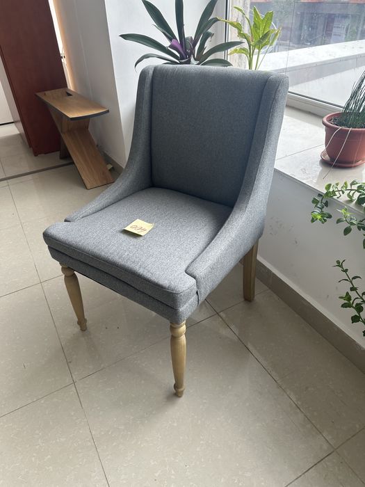 Fotoliu stofa gri nou