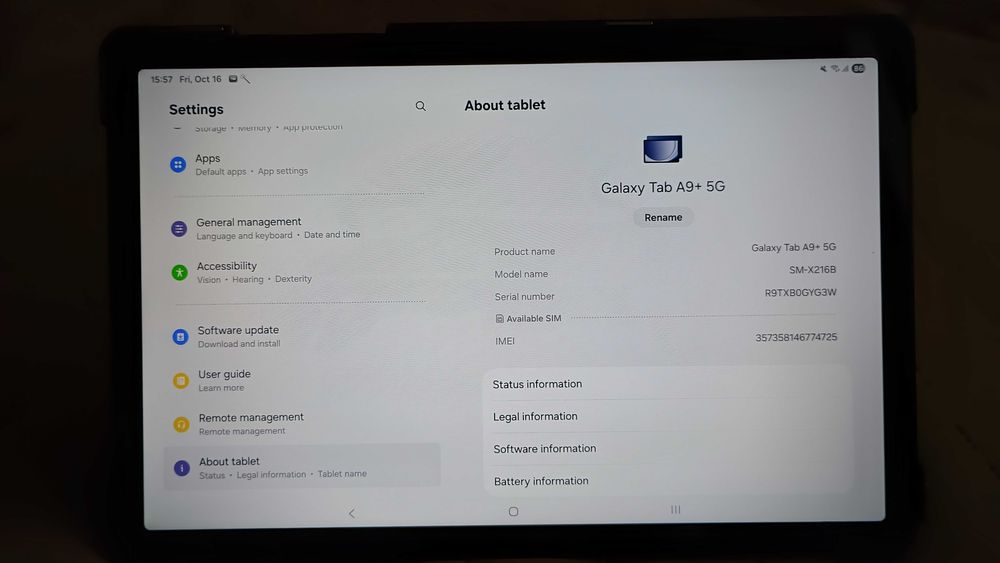 Tableta Samsung Galaxy Tab A9+ 5G - 8GB RAM / 128GB