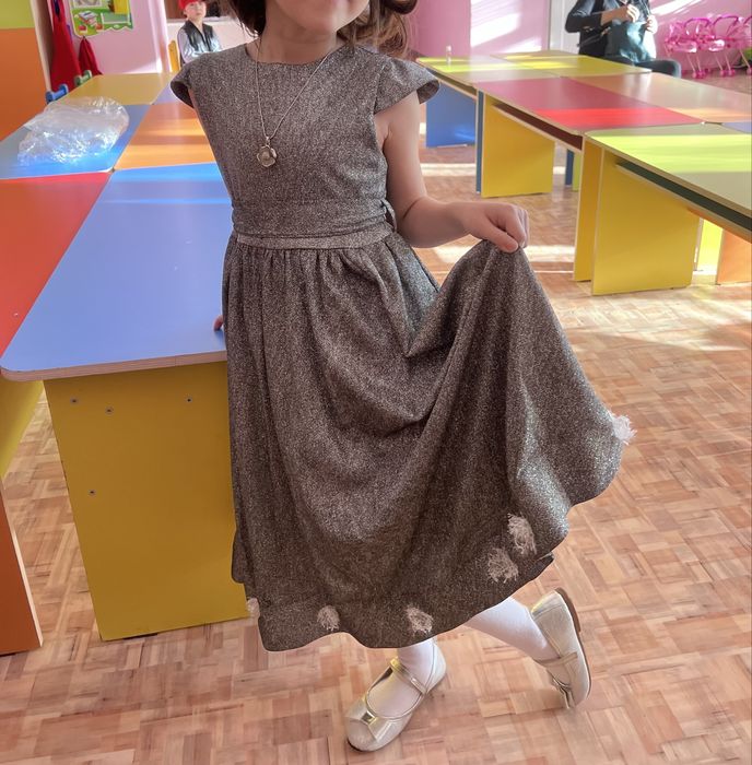 Платье снежинка для девочек