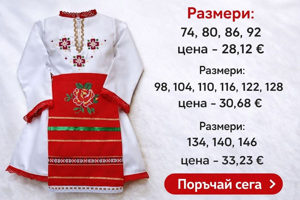 РАЗПРОДАЖБА!!! Детски народни носии.