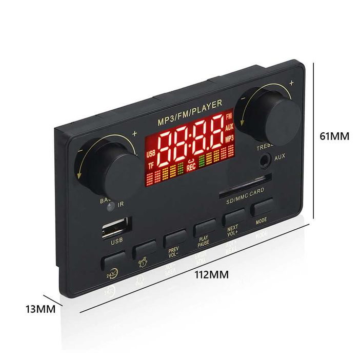 Bluetooth MP3  FM Radio Handsfree TF USB