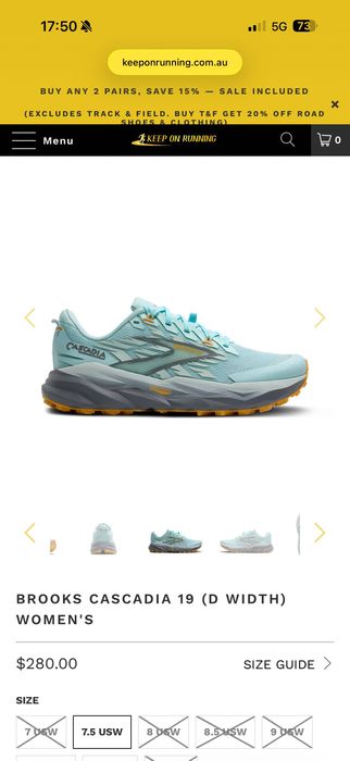 Adidas damă Brooks Cascadia 19