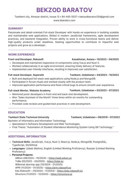«Fullstack developer | Reactjs Vuejs Nodejs | website»