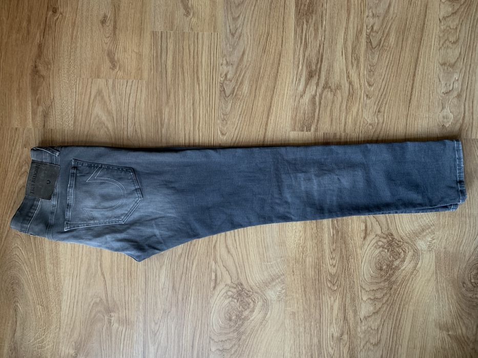 Blugi True Religion barbati gri, model Rocco, masura 36